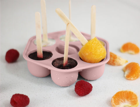 Silicone Freezer Tray & Icy Pole Moulds - Dusty Rose