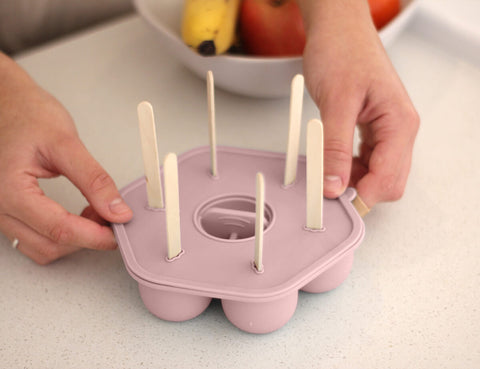 Silicone Freezer Tray & Icy Pole Moulds - Dusty Rose