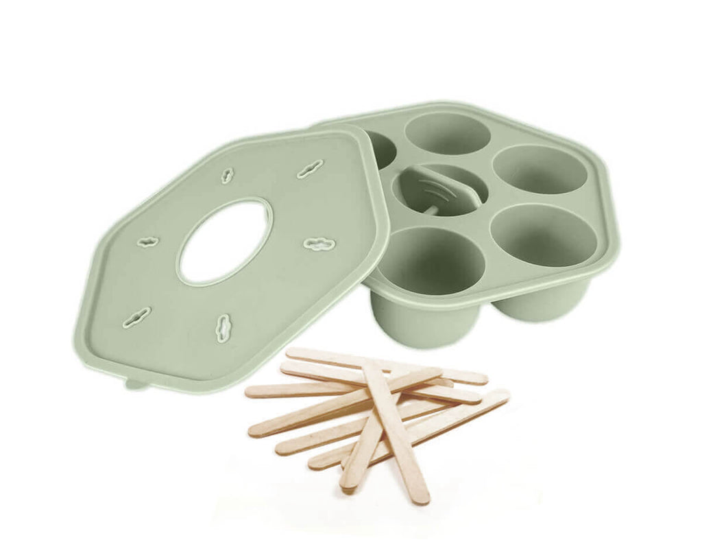 Silicone Freezer Tray & Icy Pole Moulds - Sage