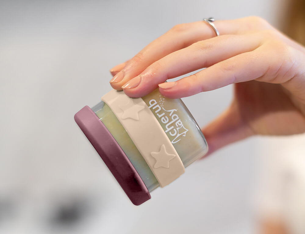 Silicone & Glass Baby Food Storage 3PK 120ml