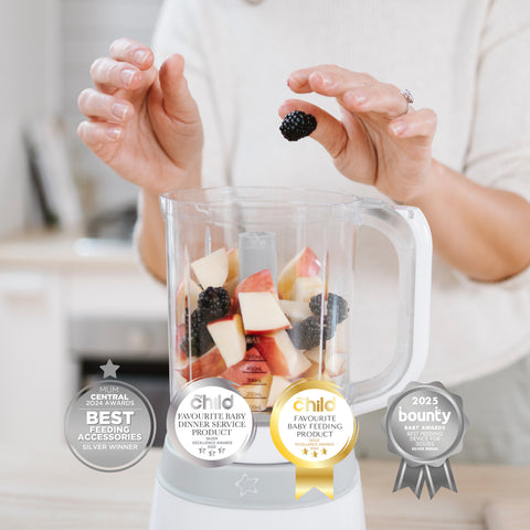 Automatic Baby Food Maker, Steriliser & Warmer Bundle in Cerulean & Sage
