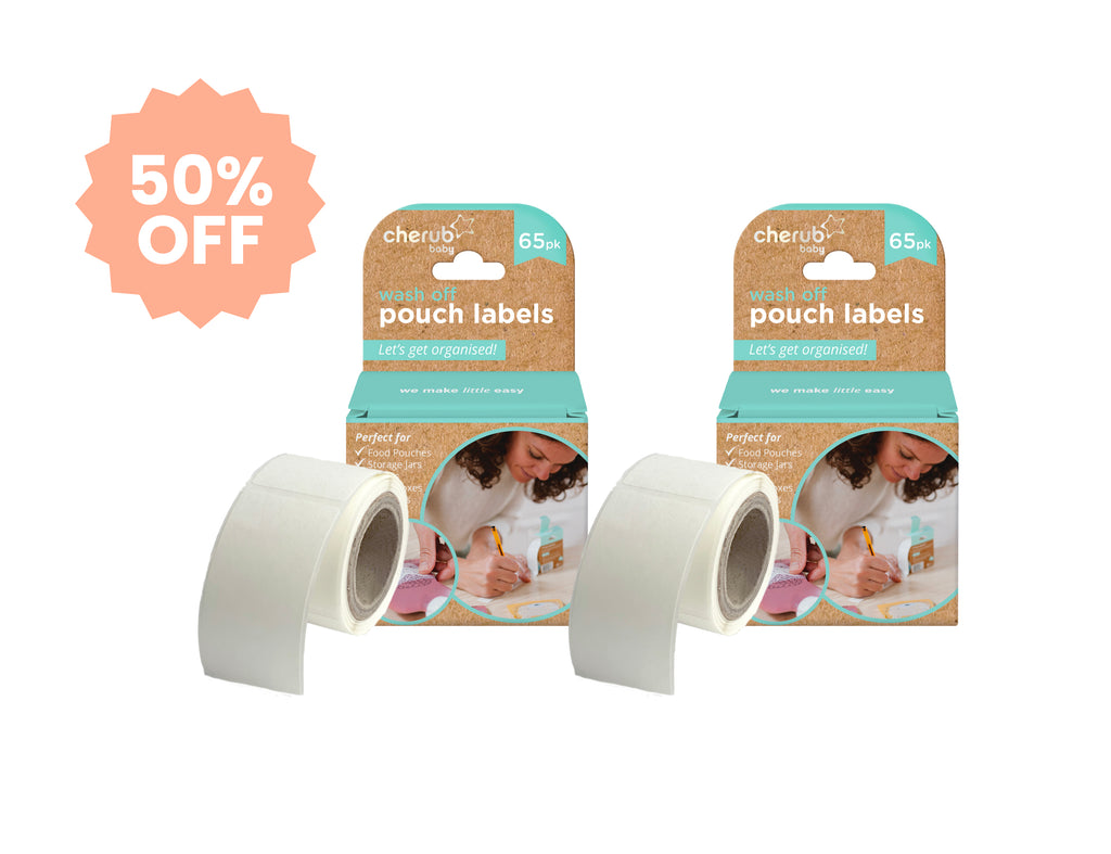 130PK Dissolvable Food/ Yoghurt Pouch & Breast Milk Bag Labels