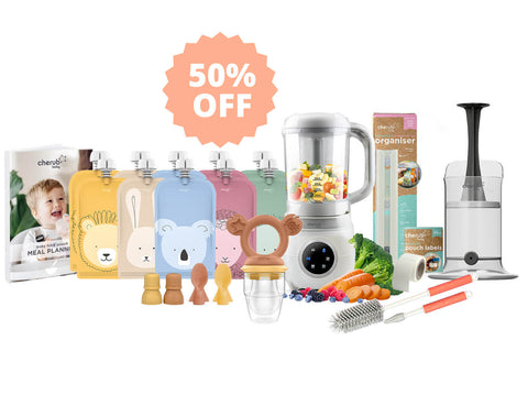 Automatic Baby Food Maker, Steriliser & Warmer Bundle Caramel Mimosa UK