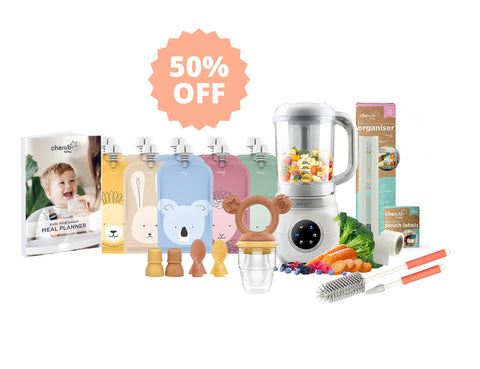 Automatic Baby Food Maker, Steriliser & Warmer Bundle Caramel Mimosa UK