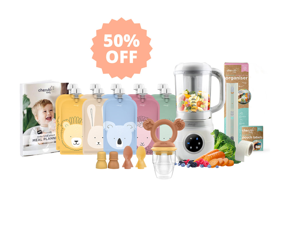 Automatic Baby Food Maker, Steriliser & Warmer Bundle Caramel Mimosa UK