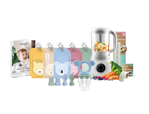 Automatic Baby Food Maker, Steriliser & Warmer Bundle Cerulean & Sage UK