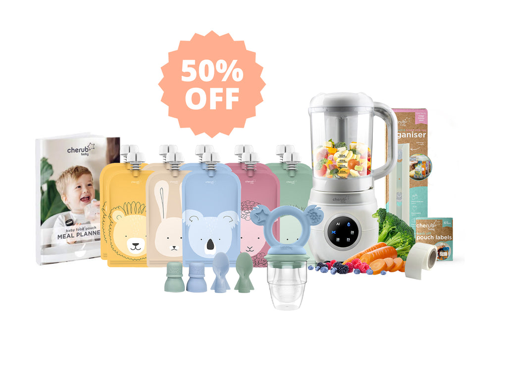 Automatic Baby Food Maker, Steriliser & Warmer Bundle Cerulean & Sage UK