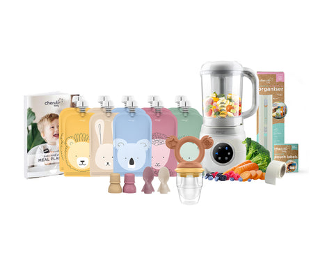 Automatic Baby Food Maker, Steriliser & Warmer Bundle Dusty Rose & Sand UK