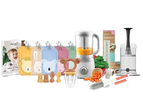 Easycook Baby Food Maker, Steriliser & Warmer BUNDLE Caramel & Mimosa