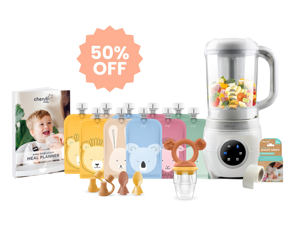Automatic Baby Food Maker, Steriliser & Warmer Bundle Caramel Mimosa UK