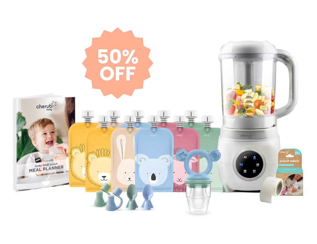 Automatic Baby Food Maker, Steriliser & Warmer Bundle Cerulean & Sage UK
