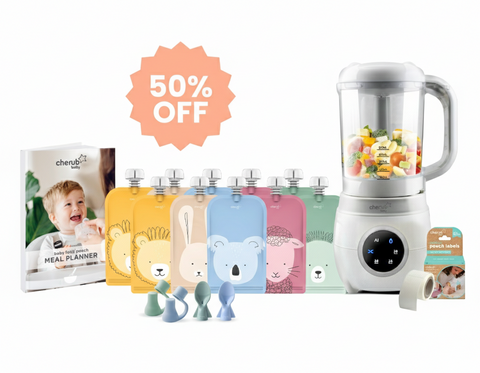 Automatic Baby Food Maker, Steriliser & Warmer Bundle Cerulean & Sage UK