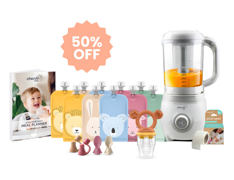 Easycook Baby Food Maker, Steriliser & Warmer BUNDLE Dusty Rose & Sand