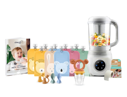 Automatic Baby Food Maker, Steriliser & Warmer Bundle Caramel Mimosa UK