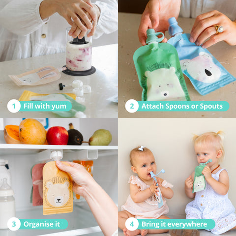 Automatic Baby Food Maker, Steriliser & Warmer Bundle in Cerulean & Sage