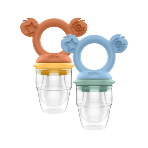 Silicone Baby Fresh Food Feeder / Fruit Feeder - Cerulean & Sage - UK