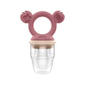 Silicone Baby Fresh Food Feeder/ Fruit Feeder - Dusty Rose & Sand - UK