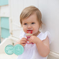 Silicone Baby Fresh Food Feeder/ Fruit Feeder - Dusty Rose & Sand - UK