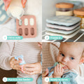 Silicone Baby Fresh Food Feeder / Fruit Feeder - Cerulean & Sage - UK