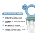 Silicone Baby Fresh Food Feeder / Fruit Feeder - Cerulean & Sage - UK