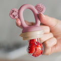 Silicone Baby Fresh Food Feeder/ Fruit Feeder - Dusty Rose & Sand - UK
