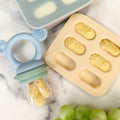Silicone Baby Fresh Food Feeder / Fruit Feeder - Cerulean & Sage - UK