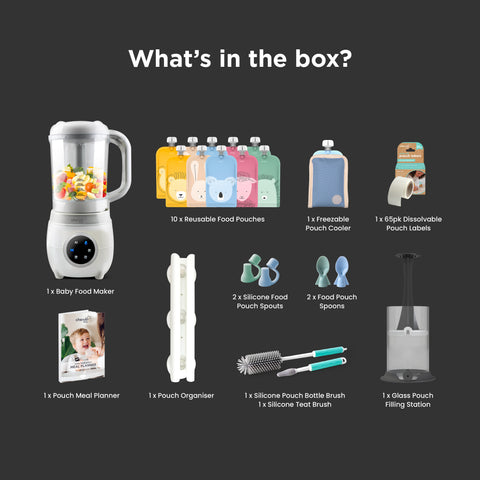 Automatic Baby Food Maker, Steriliser & Warmer Bundle in Cerulean & Sage