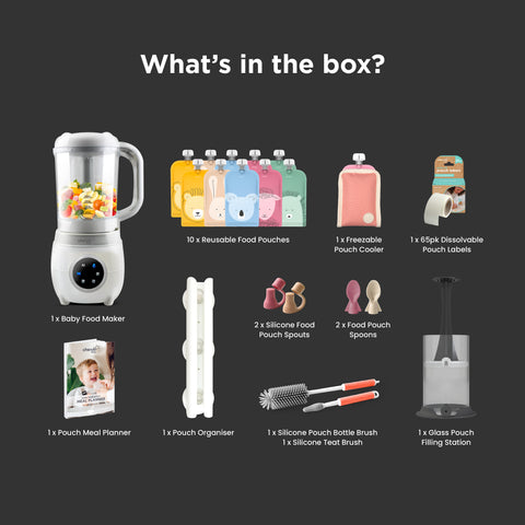 Automatic Baby Food Maker, Steriliser & Warmer Bundle in Dusty Rose & Sand