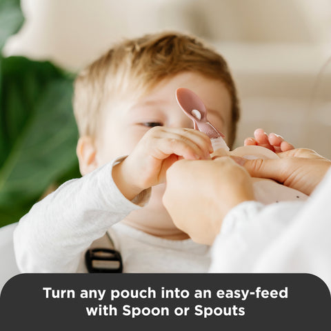 Reusable Baby Food & Yoghurt Pouches Bundle Kit in Cerulean & Sage V2