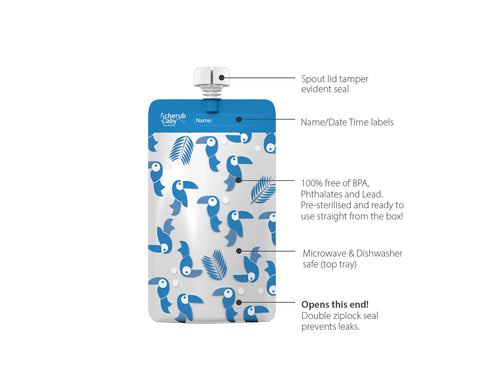Reusable Baby Food Pouch Starter Kit