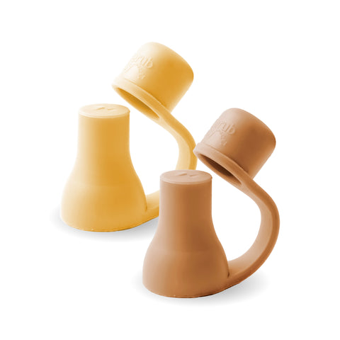 Silicone Baby Food Pouch Soft Spouts 2PK - Mimosa/Caramel - UK