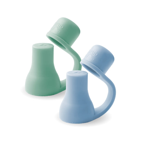 Silicone Baby Food Pouch Soft Spouts 2PK - Cerulean/Sage - UK