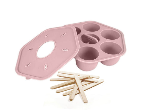 Silicone Freezer Tray & Icy Pole Moulds - Dusty Rose