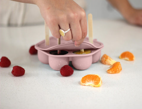 Silicone Freezer Tray & Icy Pole Moulds - Dusty Rose