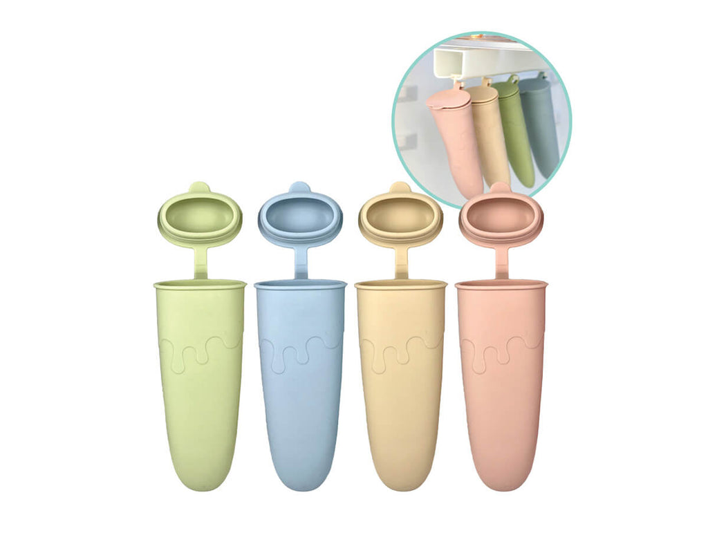 Organiser & Silicone Baby Popsicle Molds 4PK