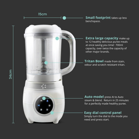 Spare Parts for Automatic Baby Food Maker, Steriliser & Warmer - Jug, Lid & Blade