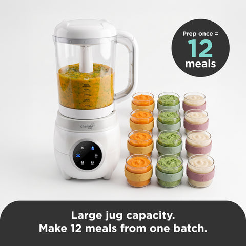 Automatic Baby Food Maker, Steriliser & Warmer Bundle in Dusty Rose & Sand