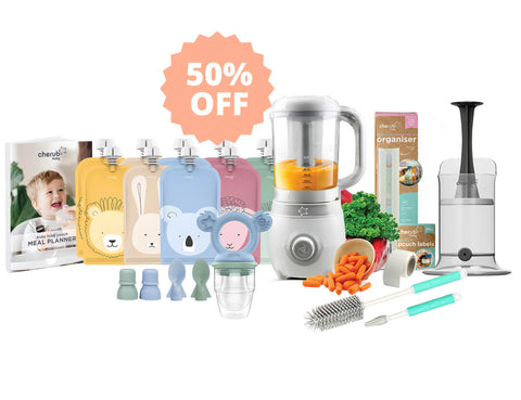 Easycook Baby Food Maker, Steriliser & Warmer BUNDLE Cerulean & Sage