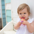 Silicone Baby Fresh Food Feeder & Nibble Tray & Replacement Net 2PK Bundle in Cerulean Sage & Sand