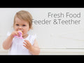 Silicone Baby Fresh Food Feeder / Fruit Feeder - Cerulean & Sage - UK