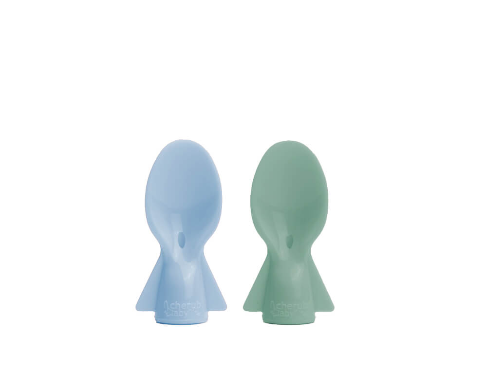Universal Food Pouch Spoons 2 pack Cerulean & Sage UK